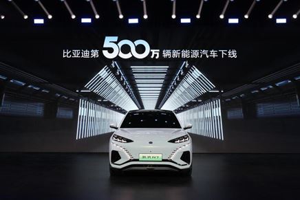 全球首家！比亞迪達成第500萬輛新能源汽車下線